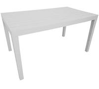 Tavolo tavolino rettangolare Sumatra in resina finto legno bianco da giardino per esterno