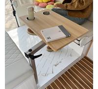 Tavolo telescopico per camper da barca,Tavolo da Pranzo Esterno per Camper,Tavolo da Pranzo sospeso in Alluminio con Montaggio a Parete,Tavolo Pieghevole con Portabicchieri,Regolabile in Altezza