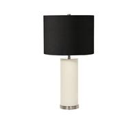 Tavolo Tischleuchte Porcellana Tessuto E27 65 CM Alto Bianco Nero Soggiorno