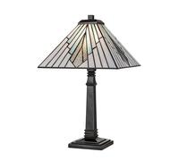 Tavolo Tischleuchte Tiffany Stile 50,4 CM Alto Buntglas Metallo E27 Soggiorno