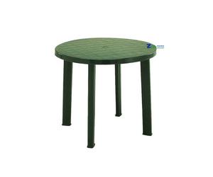 TAVOLO TONDO D.90cm H.72 cm IN PLASTICA VERDE