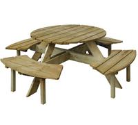 TAVOLI TONDI CON PANCHE LASA 110X186X68