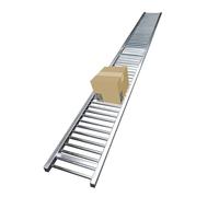 Tavolo trasportatore a rulli espandibile Portatile con Ruote per Il carico di Camion e la movimentazione di Materiali - Design Industriale Pieghevole, Larghezza 40 cm (16 Pollici), Lunghezza
