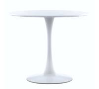 TAVOLO TULIPANO DIVERSE MISURE BASE E GAMBA IN METALLO TOP IN MDF BIANCO LACCATO