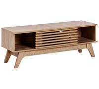 Tavolo TV Pannello MDF Color Legno Chiaro 2 Scomparti 44 x 117 x 35 cm Toledo