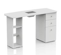 Tavolo Unghie con Aspiratore Polveri e 4 Cassetti Professionale Bianco