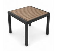 Tavolo USTICA Allungabile 90/180 cm Alluminio e Effetto Legno (Antracite)