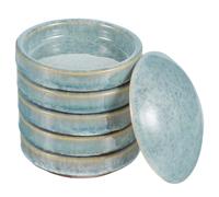 Tavolozza Ceramica Acquerelli Vernice Ad Acquerello Che Mescola Il Vassoio