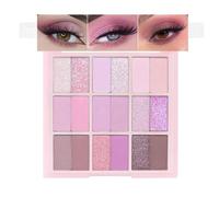 Tavolozza coreana per occhi, 18 colori, opaca, perlescente e glitter, alla moda primavera ed estate, con 2 pennelli doppi (03#)