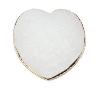 Tavolozza Di Arte In Resina, Piastra Di Miscela Di Colore A Forma Di Cuore Piccolo | Supporto Bordo Dorato, Forniture D'arte Multifunzionali, Strumenti Di Miscelazione Cosmetici P