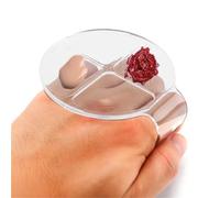 Tavolozza di miscelazione del trucco 8 pezzi acrilico Foundation Art Palette Palmare Circolare Quadrato 4 Griglia di Trucco Miscelazione Portatile Viaggio Strumento di bellezza quotidiano