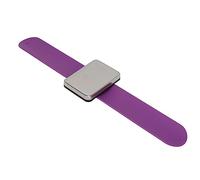 Tavolozza di Miscelazione del Trucco in Silicone Magnetico con Cinturino Polso-braccialetto di Applicatore Cosmetico a Rettangolo Viola Facile Pulire per Uso Professionale