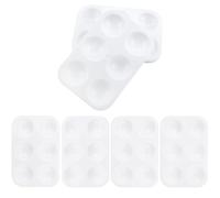 Tavolozza di miscelazione in plastica, 22 pezzi, tavolozza rettangolare, colore bianco, 6 Wells, tavolozza per pittura ad acquerello, olio acrilico, 8,6 x 12,8 cm