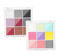 Tavolozza di polvere di pigmento per chiodo in polvere per unghie, 3x3 pollici 9 colori per un chiodo solido Polvere di polvere per unghie solido, polvere di pigmento neon regolabile dal colore fai-d