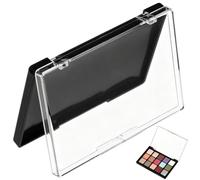 Tavolozza Magnetica Ombretti Vuota Nera Coperchio Trasparente | Plastica, Base Magnetica Liscia, per Blush e Ombretti, Formato Compatto, 1 Pezzo, Uso Domestico e Viaggio