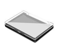 Tavolozza Magnetica per Ombretti Nero Coperchio Trasparente Vuota | Plastica Liscia, Base Magnetica Sottile, per Viaggio e Kit Truccatore, Identifica Colori, Riduce Fuoriuscite
