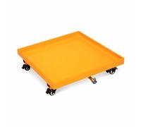 Tavolozza modulare di contenimento delle fuoriuscite, piattaforma industriale di stoccaggio del tamburo dell'olio con vassoio a prova di perdite e uscita di drenaggio, perfetta per la sicurezza del