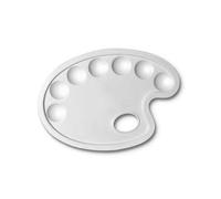 Tavolozza ovale CWR - bianca - plastica 185