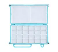 Tavolozza Per Acquerelli Da Viaggio, Materiale Leggero, 11,3x6,8x1,2 Cm, Vassoio Per Pittura Da 24 Pozzetti, Tavolozza Verde In Formato Mini, Facile Da Pulire, Per Lezioni E