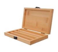Tavolozza per acquerelli: scatola di bambù vuota per acquerelli con coperchio