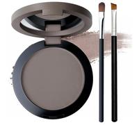 Tavolozza per contouring e bronzer dai toni freddi, cipria opaca liscia e setosa con specchio e pennello per scolpire il viso e definizione di ombre naturali, trucco compatto leggero a lunga durata