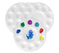 Tavolozza Per Dipingere,4PCS Tavolozza Acquerelli,Tavolozza Acquarelli Per Dipingere,Rotondo Tavolozza Miscelazione,Tavolozza Pittura,Tavolozza Per Acquerelli Da Viaggio,Tavolozza Di Plastica