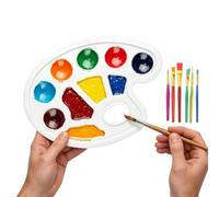 Tavolozza per miscelare colori, vassoio ovale per pittura con foro per il p