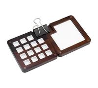 Tavolozza portatile in legno per schizzi, mini tavolozza da viaggio con 15 griglie, latta vuota per acquerelli