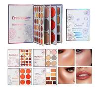 Tavolozze di trucco per le donne | 45 colori multifunzionale portatile | Palette illuminante e blush con design del libro,per le donne principianti incontri diario festa matrimonio natale compleanno