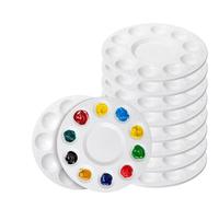 Tavolozze per colori, Tavolozza di plastica bianca 16,9x16,9x1 cm 11 Deep Wells Confezione da 2/4/8 for lezioni d'arte for bambini(White 8pcs)