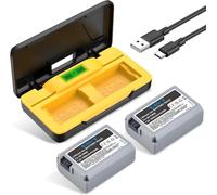 TAVT 2Pcs 1500mAh Batteria NP-FW50 con doppio caricabatteria per Sony ZV-E10 A6500 A6400 A6000 A5100 A5000 A6300 A7 A7II A7R A7RII A7S A7SII NEX-3N NEX-5 NEX-6 NEX-7 A33 A35 A37 A55, RX10 II III IV