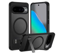 Tawarror Cover Magnetica per Google Pixel 10/10 Pro, Compatibile con MagSafe, Traslucida Opaca Custodia con Supporto, PC Posteriore Anti-Graffio TPU Antiscivolo Protettiva Case, Nero