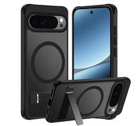 Tawarror Cover Magnetica per Google Pixel 10 Pro XL, Compatibile con MagSafe, Traslucida Opaca Custodia con Supporto, PC Posteriore Anti-Graffio TPU Antiscivolo Protettiva Case, Nero