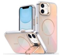 Tawarror Cover Magnetica per iPhone 11 con Supporto per videocamera, Compatible con MagSafe, Custodia camaleontica alla moda, PC Rigido + TPU Anti Graffio Anti Caduta, Oro del deserto