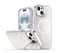 Tawarror Cover Magnetica per iPhone 13/14con Supporto per videocamera, Compatible con MagSafe, Custodia camaleontica alla moda, PC Rigido + TPU Anti Graffio Anti Caduta, Bianco