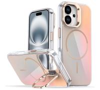Tawarror Cover Magnetica per iPhone 16 con Supporto, Oro del deserto | Compatible con MagSafe, Custodia Camaleontica Alla Moda, PC Rigido + TPU Anti Graffio Anti Caduta Case