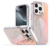 Tawarror Cover Magnetica per iPhone 16 Pro con Supporto, Oro del deserto | Compatible con MagSafe, Custodia Camaleontica Alla Moda, PC Rigido + TPU Anti Graffio Anti Caduta Case