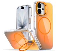 Tawarror Cover Magnetica per iPhone 17 con Supporto, Arancione | Compatible con MagSafe, Custodia Camaleontica Alla Moda, PC Rigido + TPU Anti Graffio Anti Caduta Case