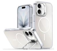 Tawarror Cover Magnetica per iPhone 17 con Supporto per videocamera, Compatible con MagSafe, Custodia camaleontica alla moda, PC Rigido + TPU Anti Graffio Anti Caduta, Bianco