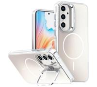 Tawarror Cover Magnetica per Samsung Galaxy A57 con Supporto, Bianco | Compatible con MagSafe, Custodia Camaleontica Alla Moda, PC Rigido + TPU Anti Graffio Anti Caduta Case