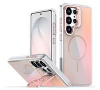 Tawarror Cover Magnetica per Samsung Galaxy S26 Ultra con Supporto | Compatible con MagSafe, Custodia Camaleontica Alla Moda, PC Rigido + TPU Anti Graffio Anti Caduta Case, Oro del deserto