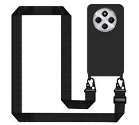 Tawarror Cover per Xiaomi Redmi 14C con Cordino, Custodia Silicone Morbida Sottile con Regolabile Tracolla con Laccio Collana Practical Stylish Flessibile Antiurto - Nero