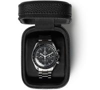 TAWBURY Custodia Singola per Orologio - Custodia da Viaggio in Vera Pelle di Prima Qualità per Uomo e Donna con Cerniera in Metallo e Cuscino Extra Largo per Orologi Grandi, nero, X-Small, Moderno
