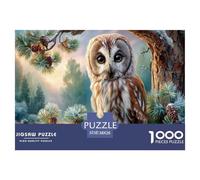 Tawny Gufo Jigsaw Puzzle Impossibili 1000 Pezzi Pineta invernale Decorazione Per La Casa. Giochi Rilassamento E Intelligence Per Adulti E Ragazzi Da 14 Anni 38x26cm/1000pcs