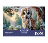 Tawny Gufo Puzzle Impossibili 1000 Pezzi Pineta invernale Decorazione Per La Casa. Giochi Rilassamento E Intelligence Per Adulti E Ragazzi Da 14 Anni 52x38cm/1000pcs
