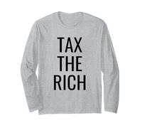Tax The Rich - Clean Black Font Maglia a Manica