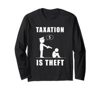 Taxation Is Theft Anti-Government Statement Maglia a Manica