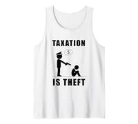 Taxation Is Theft Bold Statement Stampa per Gli Amanti della libertà Canotta