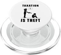 Taxation Is Theft Bold Statement stampa per gli amanti della libertà PopSockets PopGrip per MagSafe