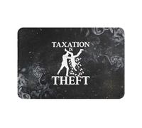 Taxation Is Theft Zerbino Asciugapassi Antiscivolo Tappeti Da Bagno Lavabile In Lavatrice Tappeto Entrata Per Cucina Doccia Interno 40X60Cm